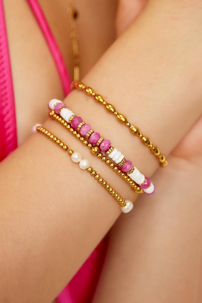 Perlenarmband - Strandkollektion Fuchsia Stone h5Bild4
